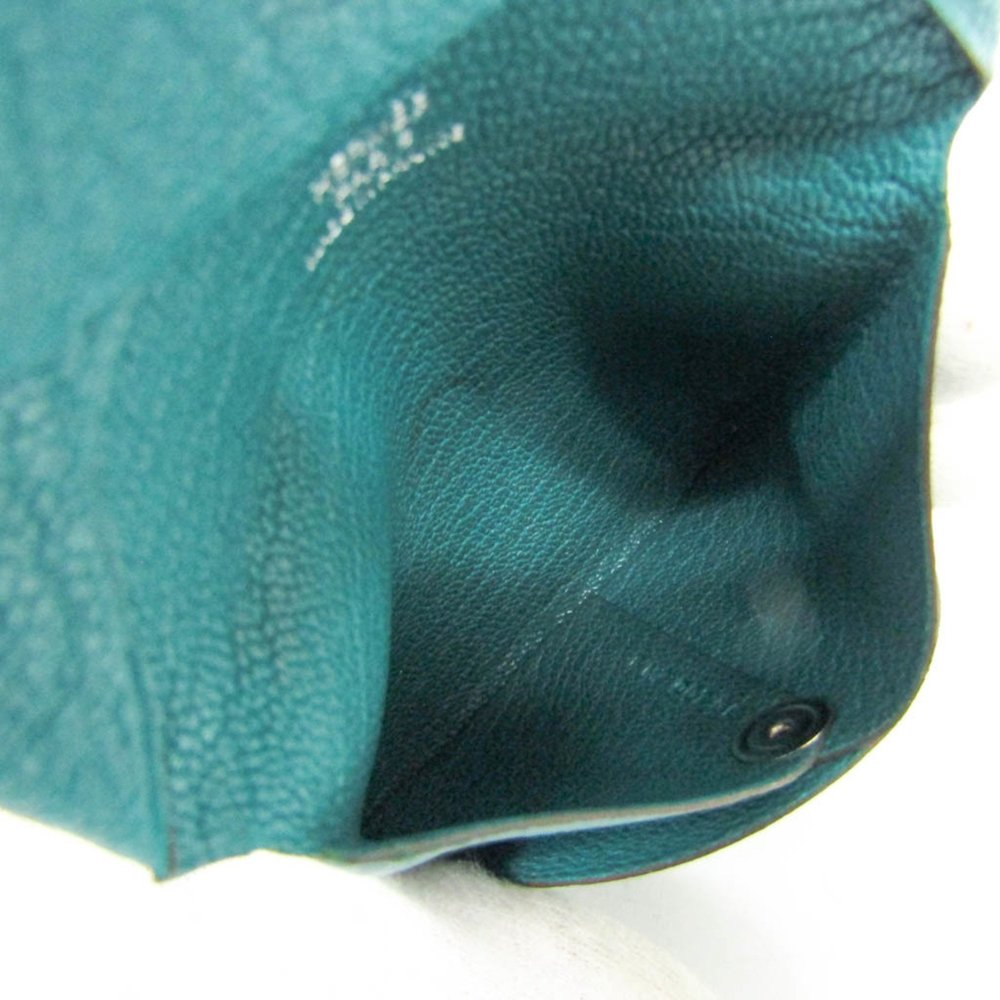 HERMES Green Leather Wallet - Picture 3 of 9
